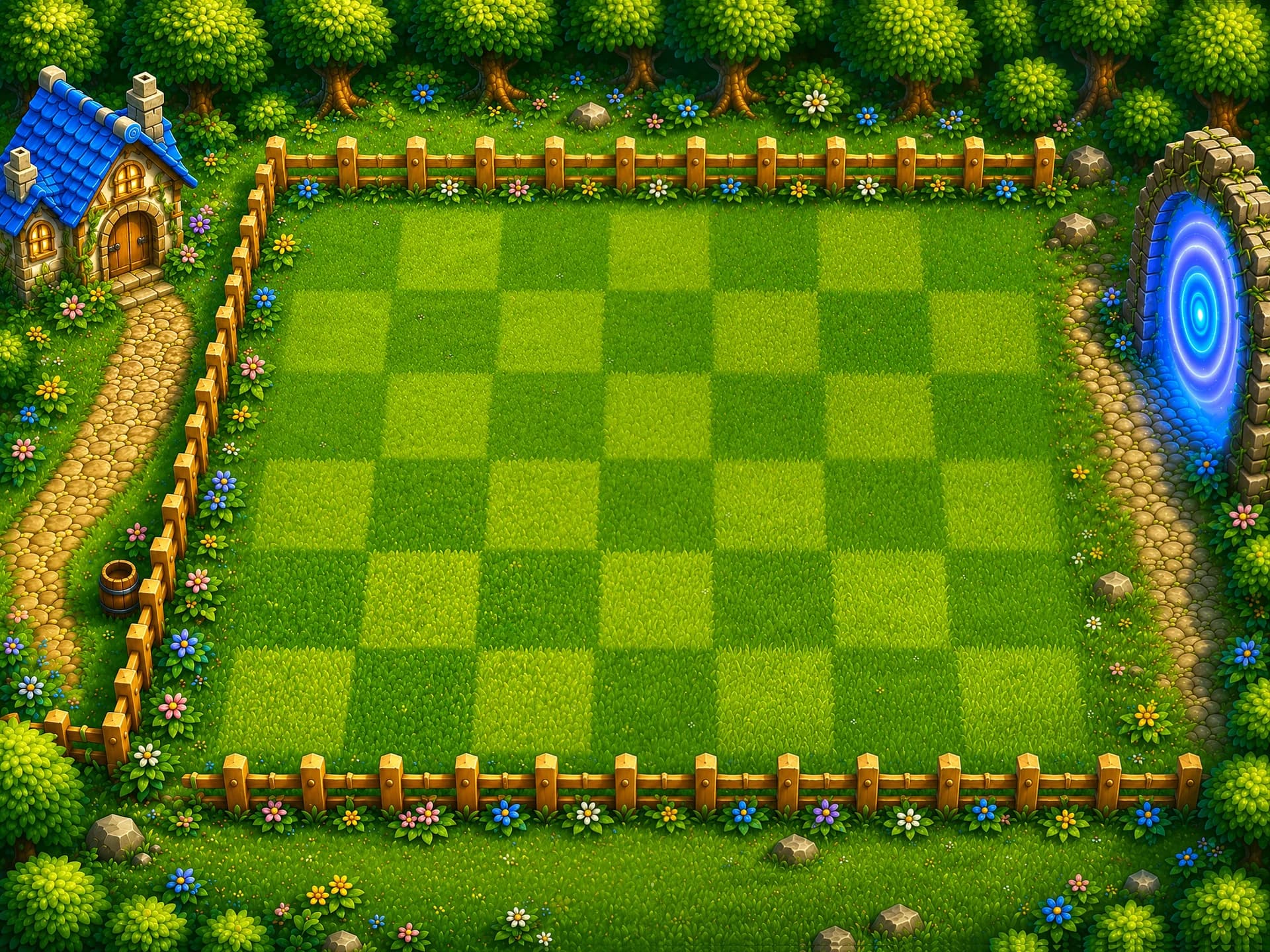 Garden Defense battlefield in Bloom Realms