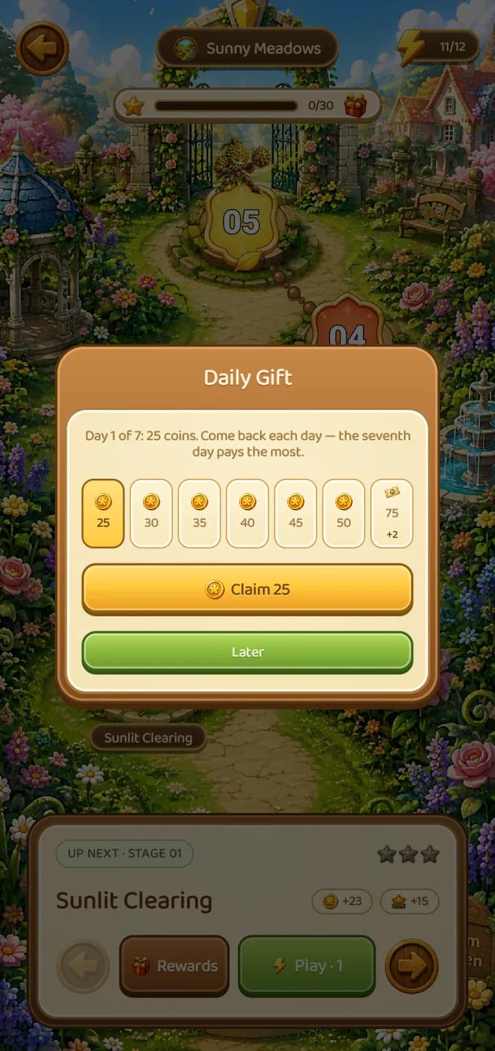 The seven-day Daily Gift, paying more each day
