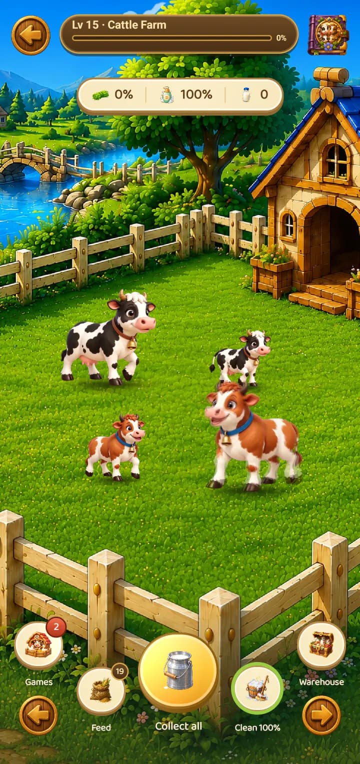 Cattle Farm, captured in game