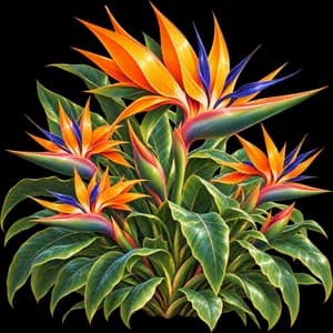 Bird of Paradise, as it grows in the garden