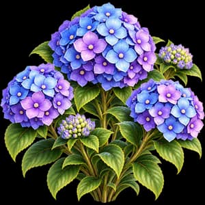 Hydrangea, as it grows in the garden