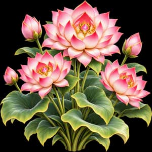 Lotus, as it grows in the garden