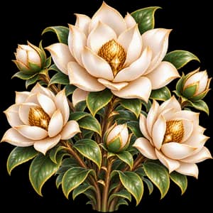 Magnolia, as it grows in the garden