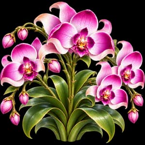 Orchid, as it grows in the garden