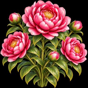 Peony, as it grows in the garden