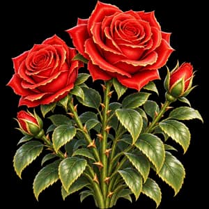 Rose, as it grows in the garden