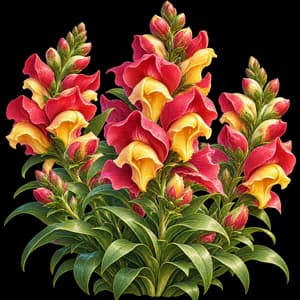 Snapdragon, as it grows in the garden